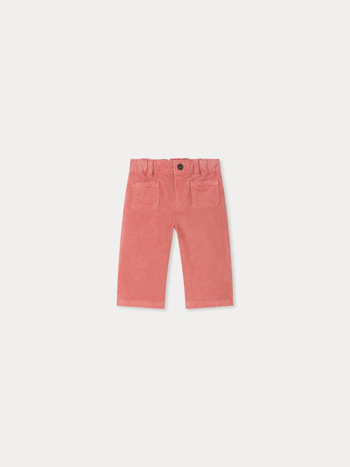 Bellino baby trousers in pink organic cotton