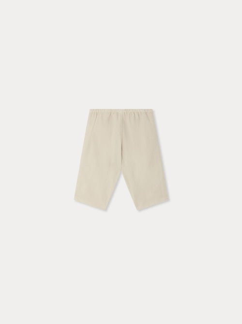 Dandy beige baby pants in organic cotton