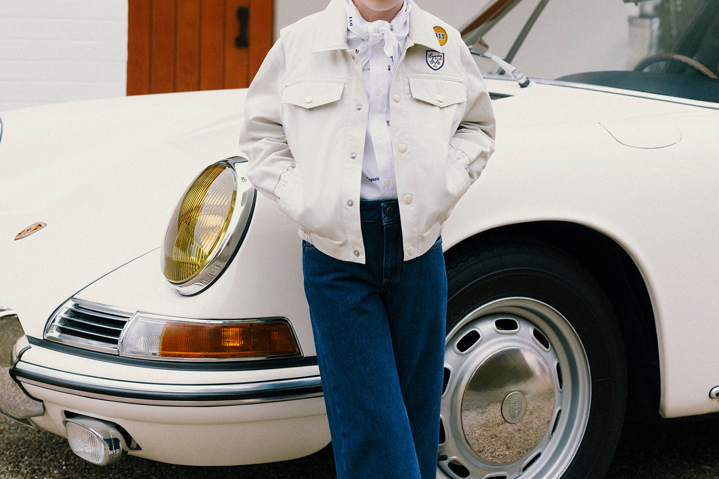 Girl's Look Bonpoint x Porsche - Organic cotton twill jacket