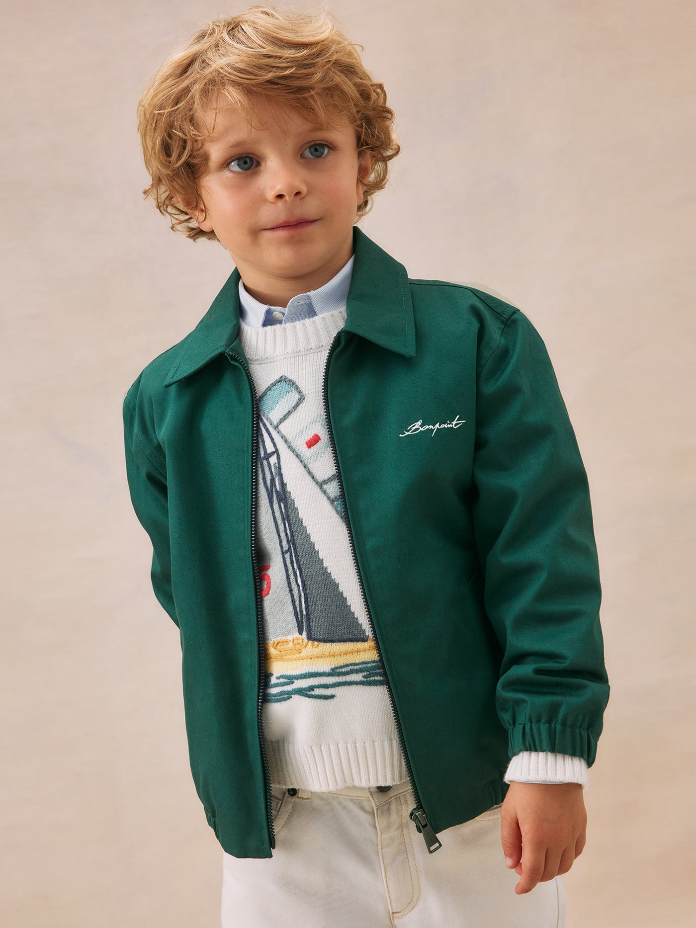 Boy's summer look 2025 Boat sweater
