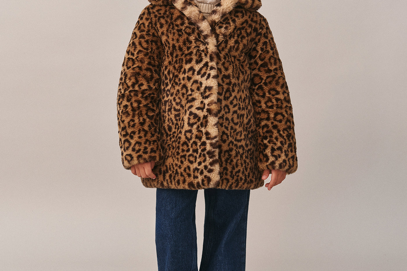 Girls' Winter Look 2025 - Leopard Coat