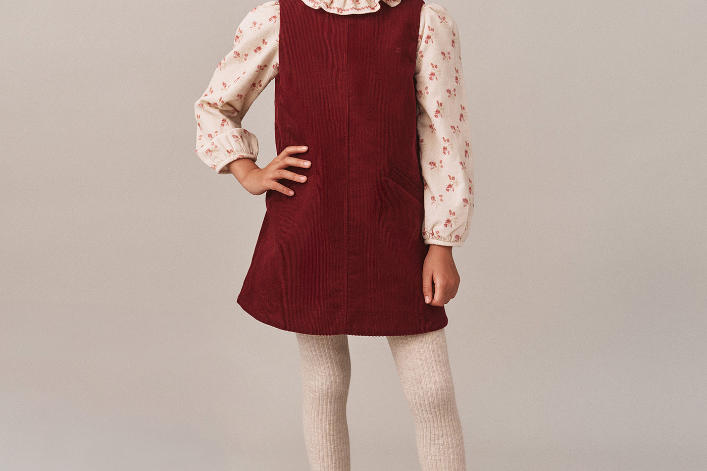 Girls' Winter Look 2025 - Red Dress