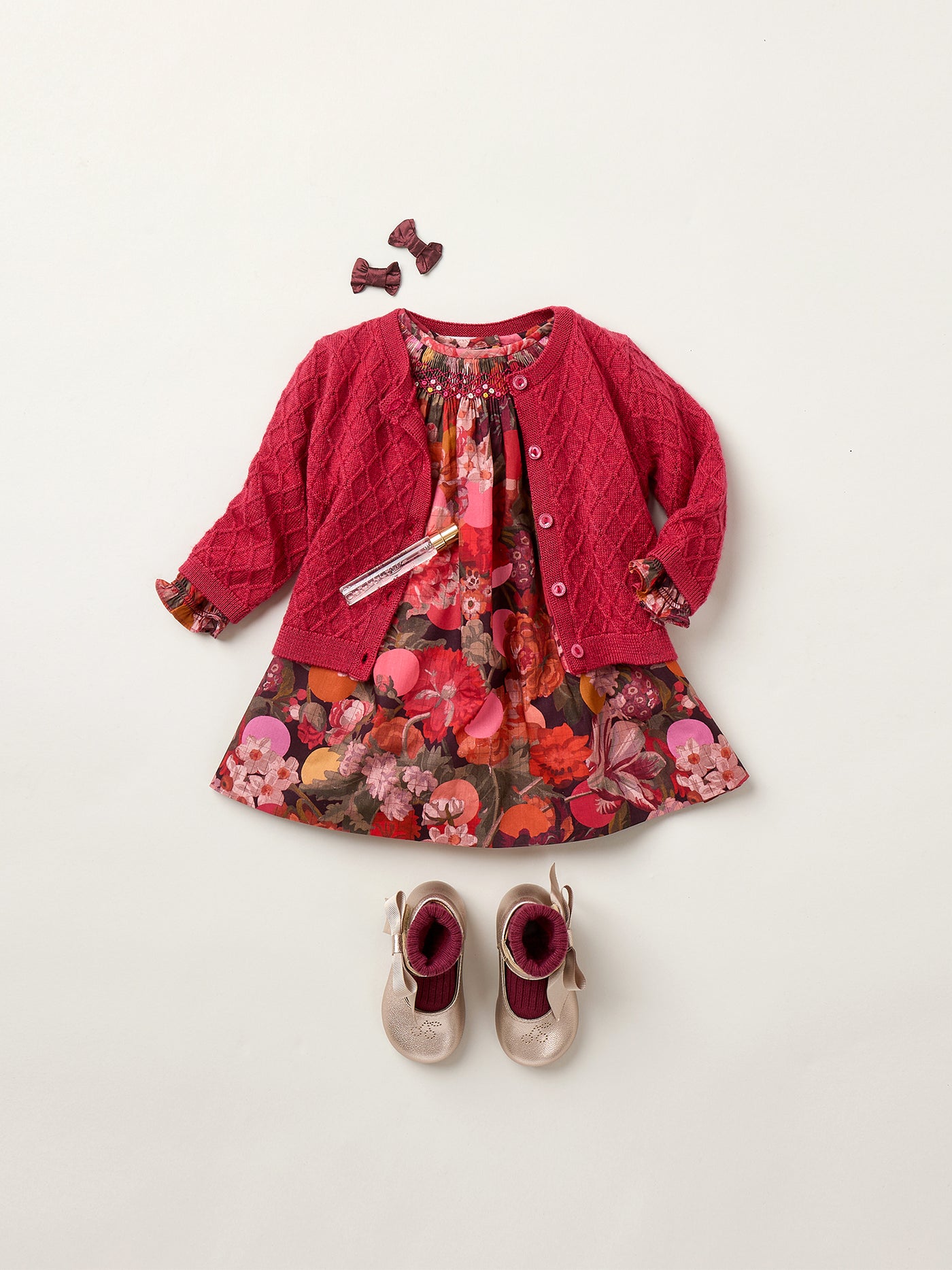 Winter 2025 Baby girl's look - Liberty Griottine dress
