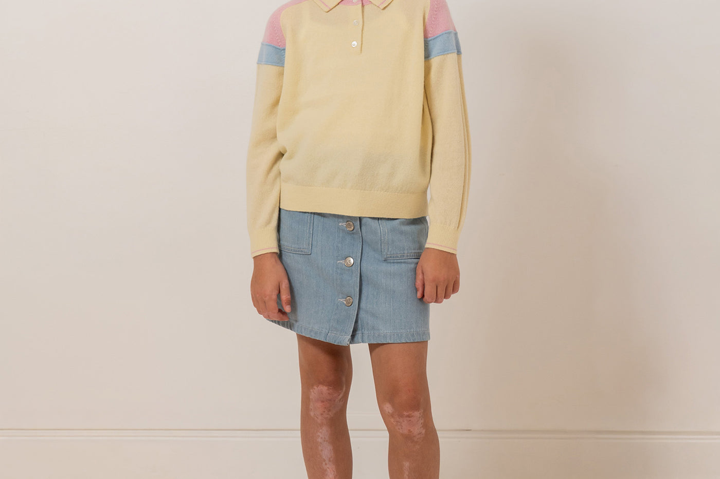 Bonpoint x Guest in Residence Girl's Look - Cashmere Polo Sweater