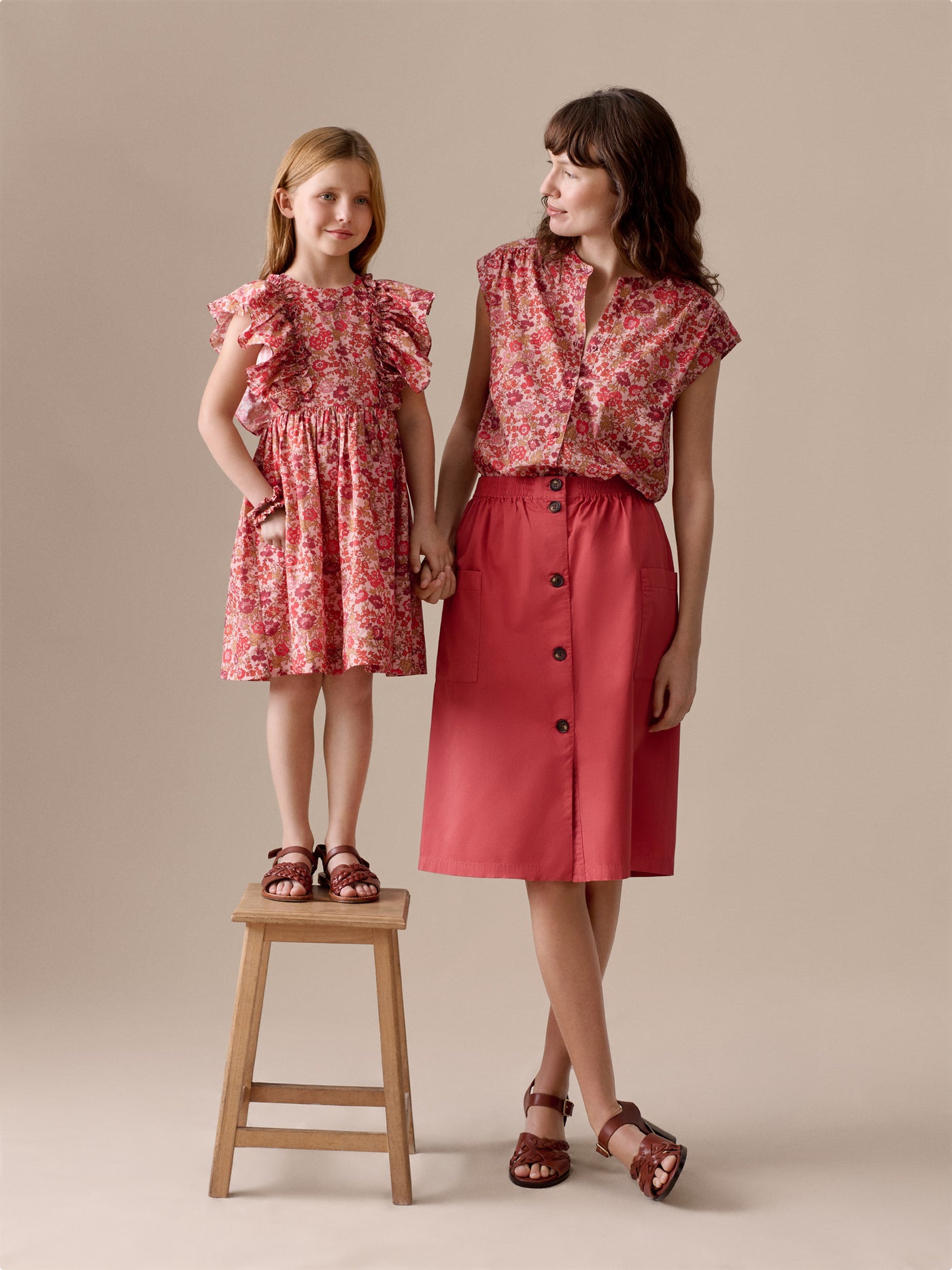 Summer 2026 Duo Look - Girl's Dress and Women's Blouse in Liberty Fabric