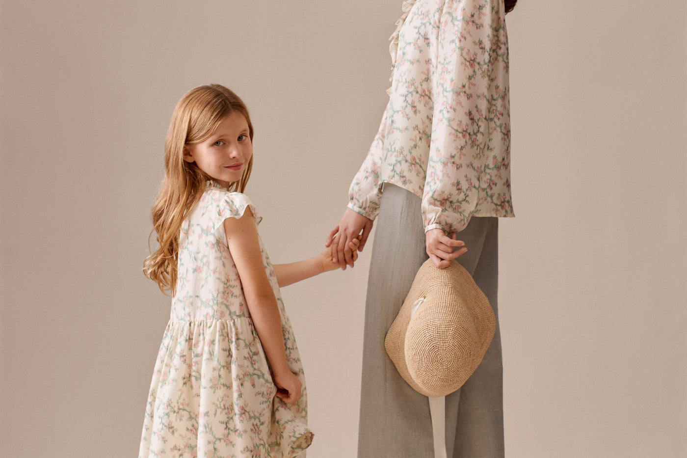 Summer 2026 Duo Look - Girl's Dress and Women's Blouse in silk