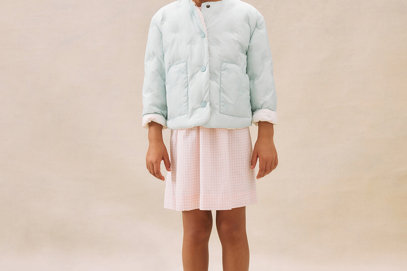 Girl's summer look 2025 Light Blue Jacket