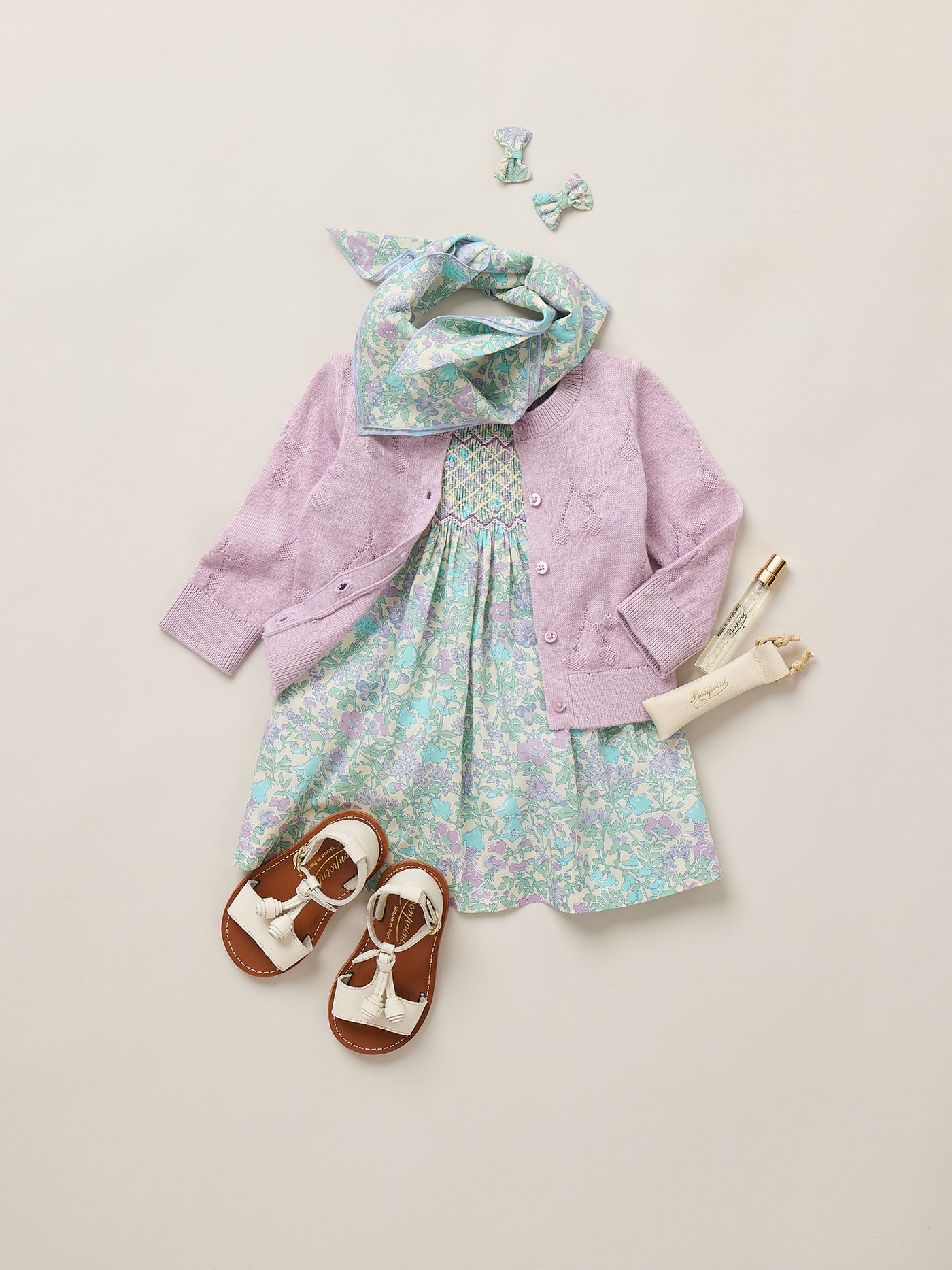 Baby girl's summer 2026 look - Pais smocked dress in Liberty fabric