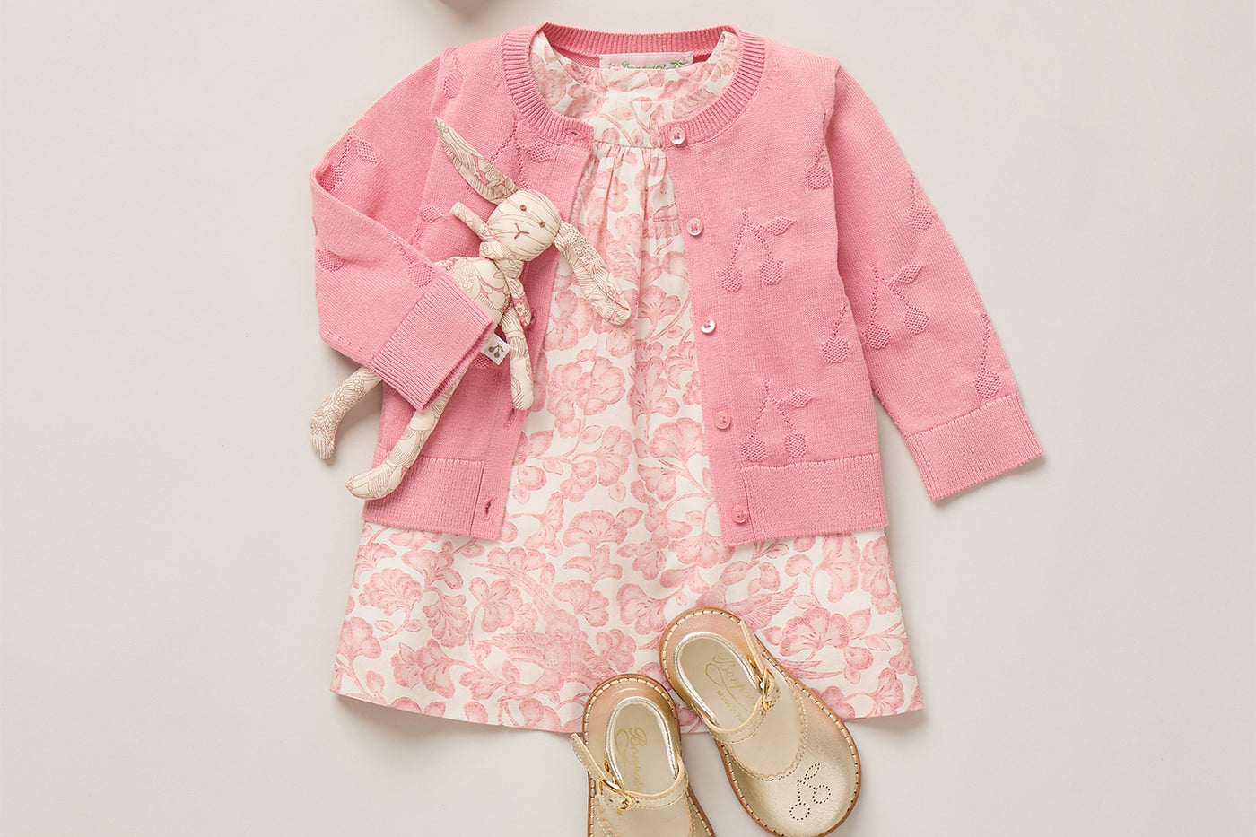 Baby Girl Summer 2026 Ceremony Look - Balloon sleeve dress and matching bloomers