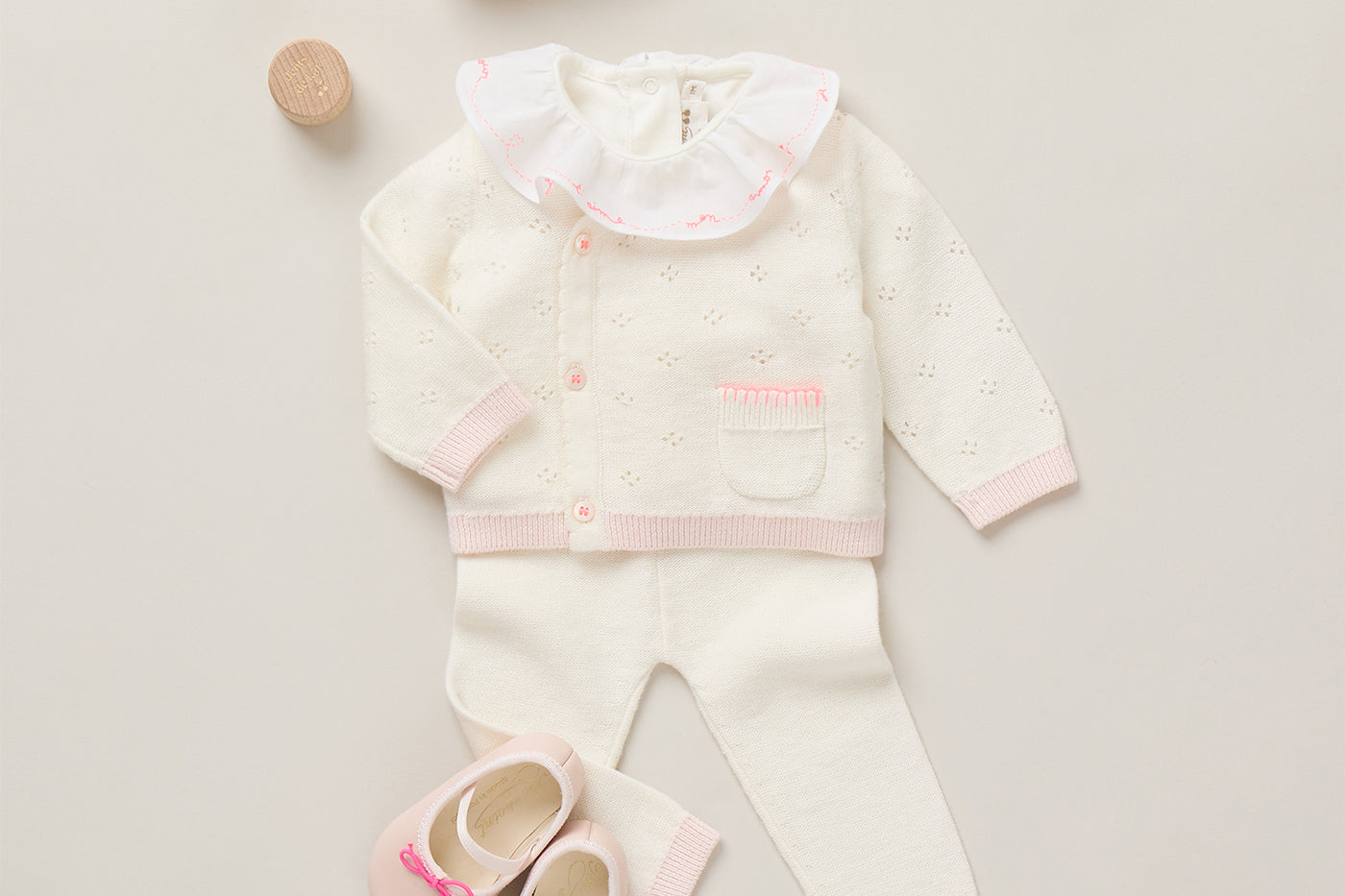 Newborn Summer 2026 Look - Frilled-collar bodysuit and contrasting set