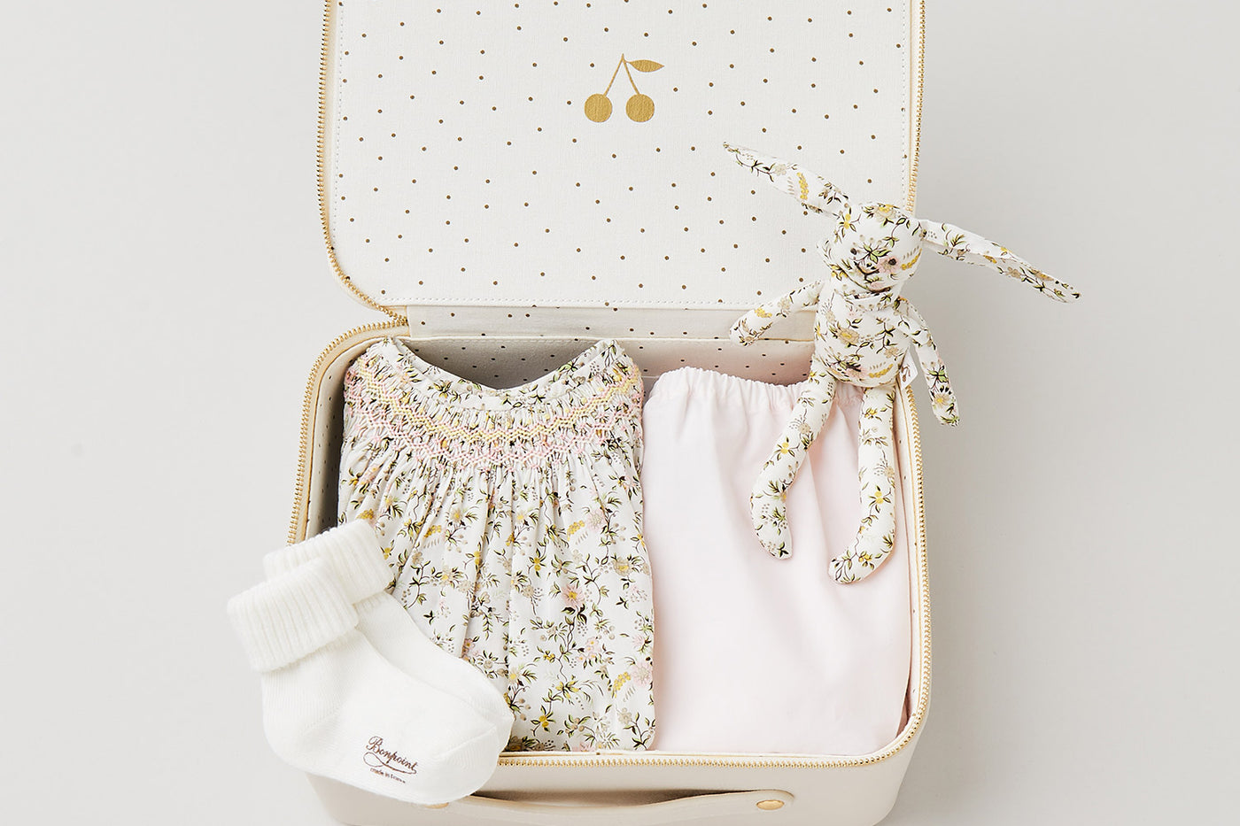 Newborn medium Suitcase Smocked Blouse