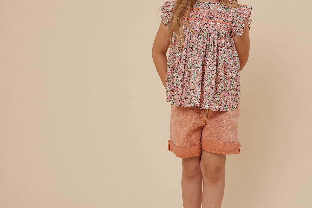 Cruise 2024 girl's look Liberty fabric blouse