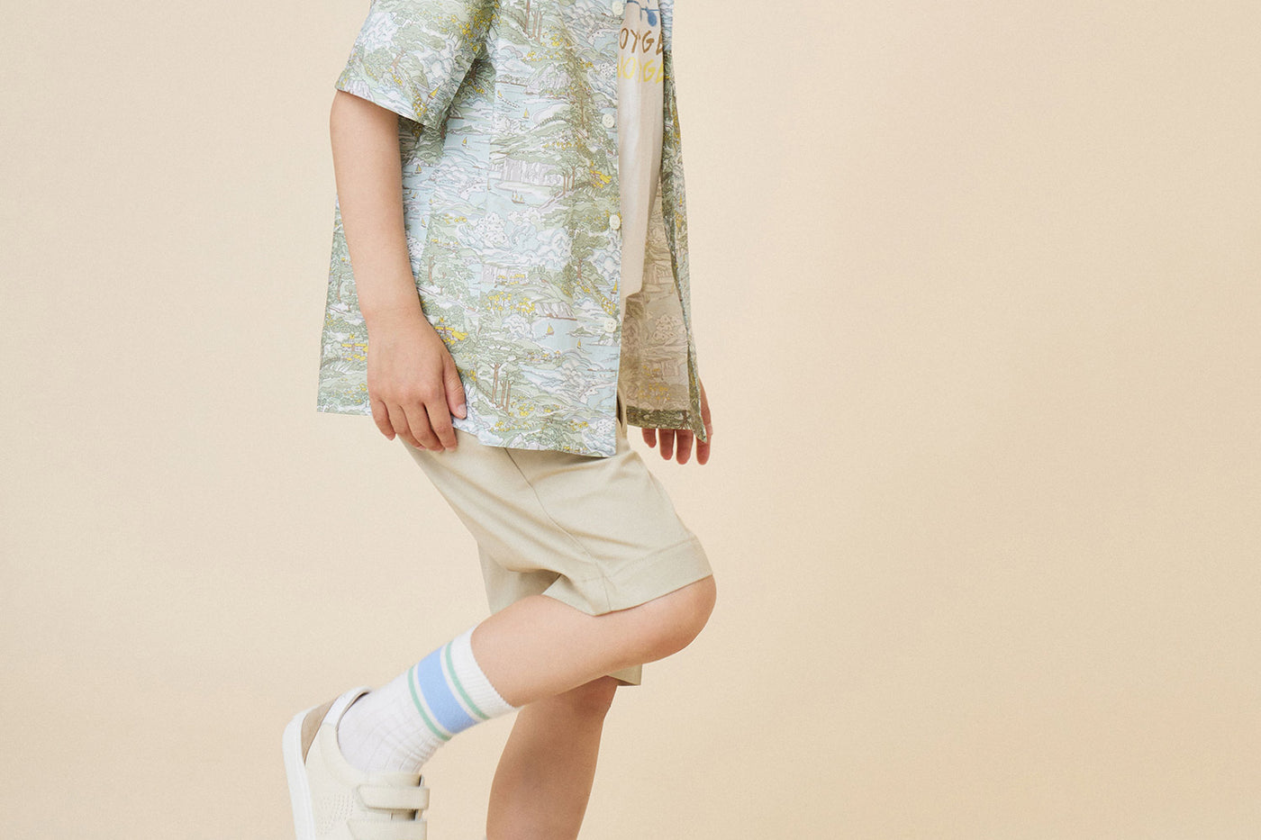 Summer 2024 boy's look patterned shirt