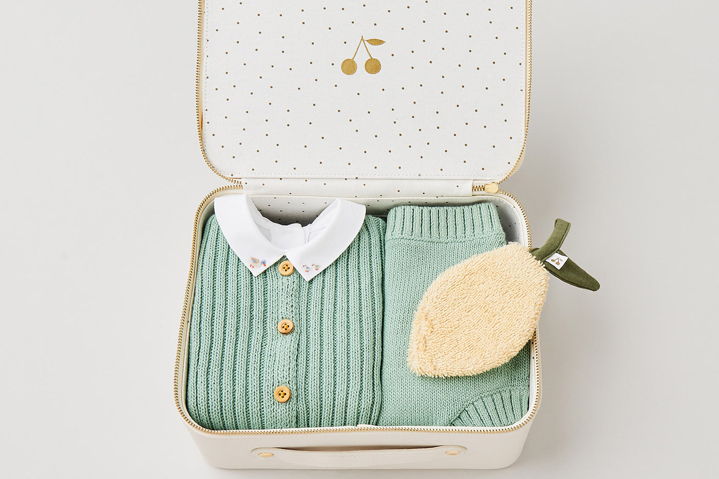 Newborn medium Suitcase Green set