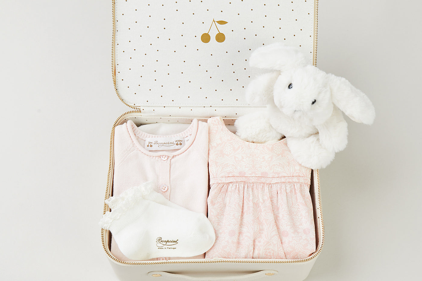 Summer 2024 newborn girl's suitcase powder pink cardigan
