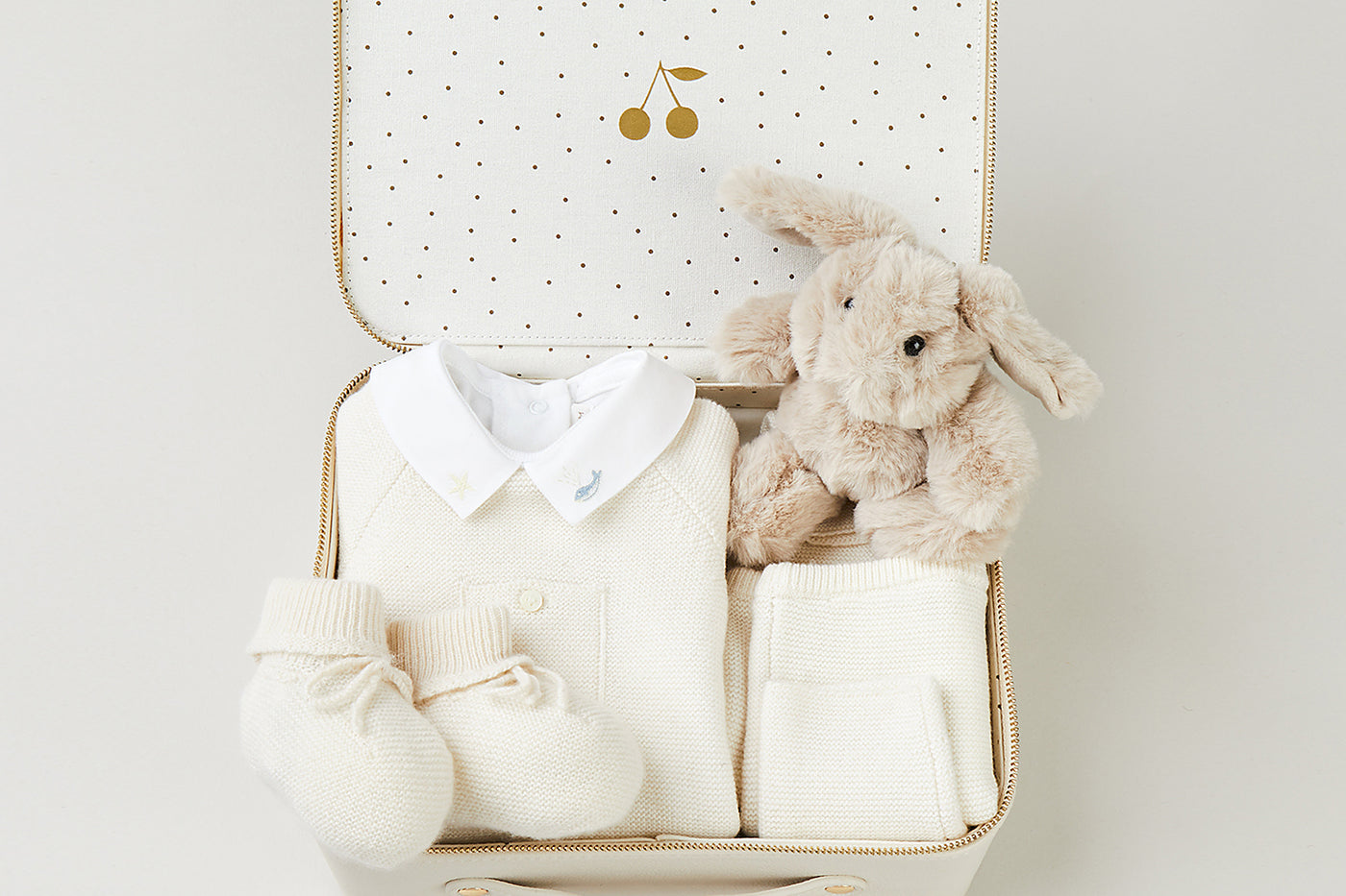 Summer 2024 unisex newborn suitcase cotton and wool set