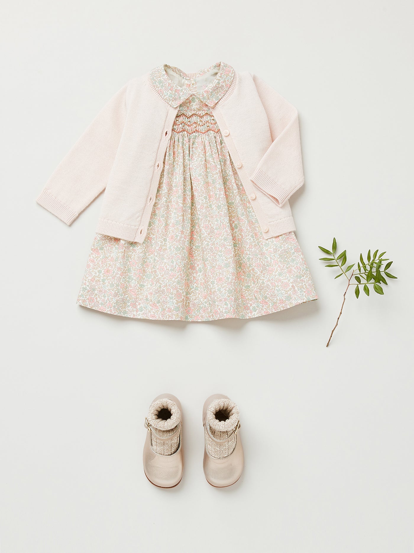 Baby girl winter 2023  smocked dress look