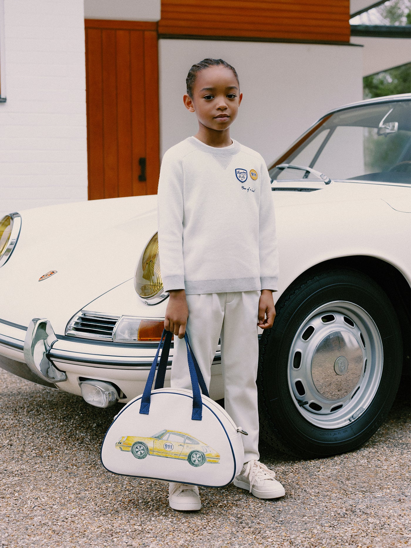 Boy's Look Bonpoint x Porsche - Cotton and cashmere sweater