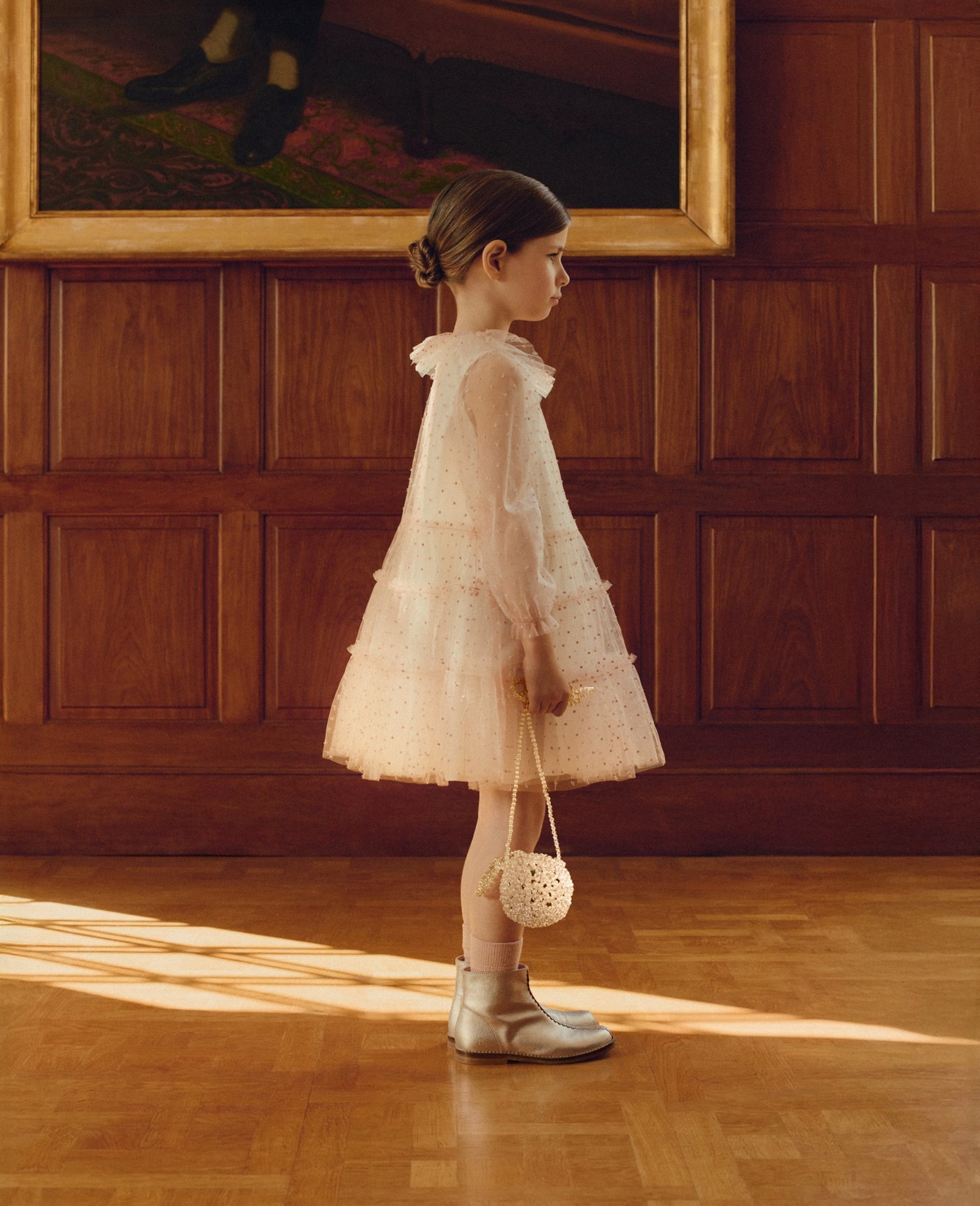 Girls' Winter 2026 Look - Embroidered Tulle Formal Dress