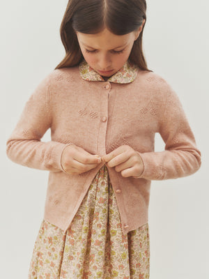 Manon cherry cardigan in cashmere