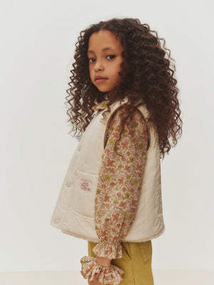 Maya reversible sleeveless faux fur jacket
