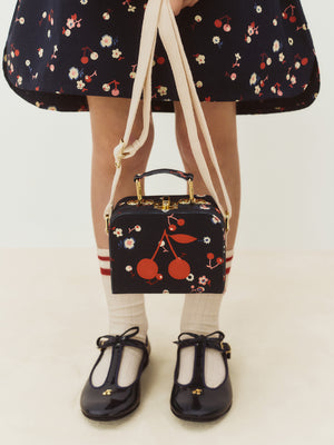 Aimane cherry print suitcase bag