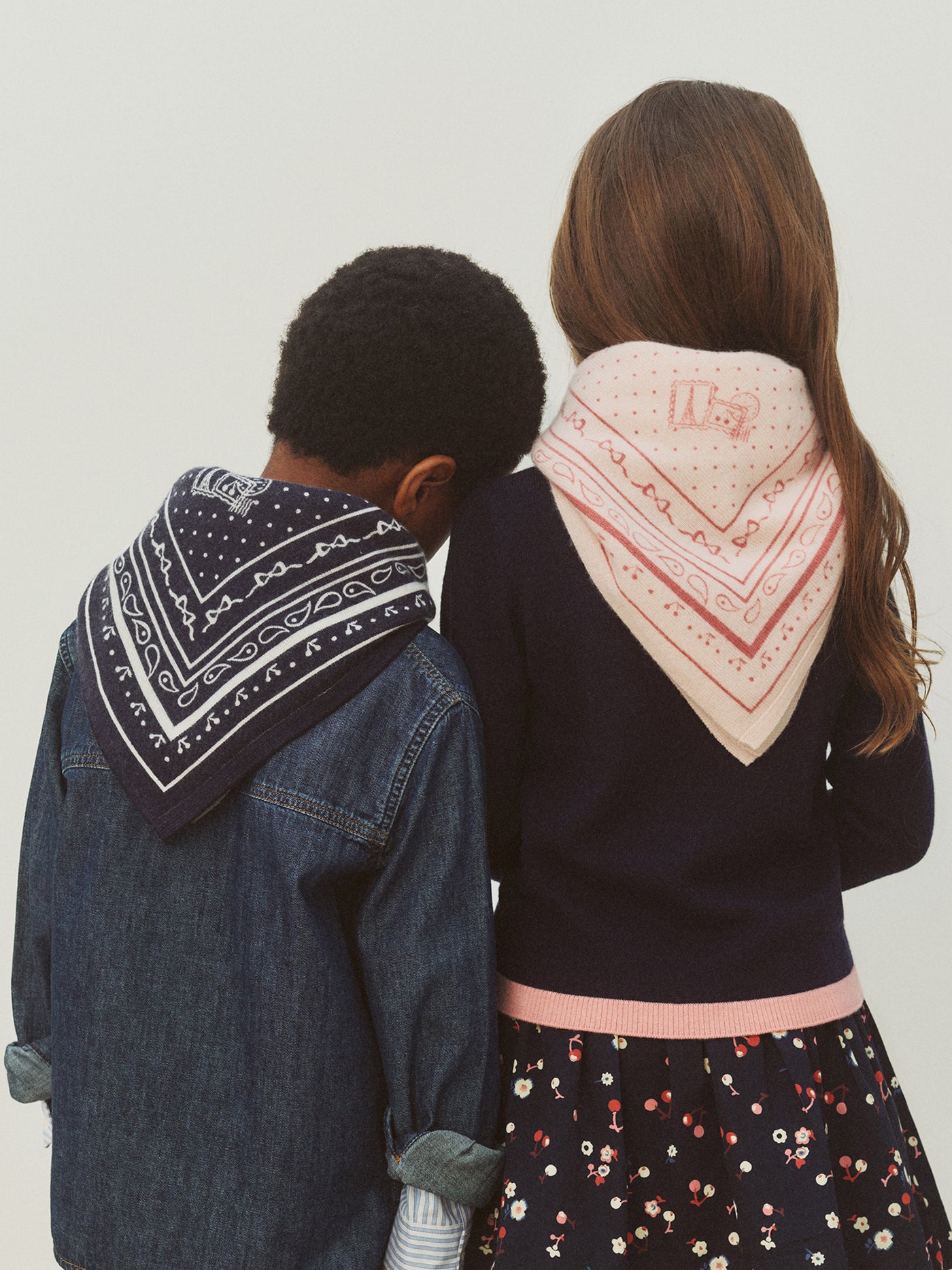 Marcy navy cashmere scarf