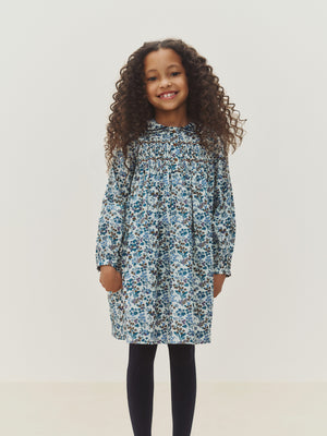 Marinette dress with sailor collar smocking and hand embroidery