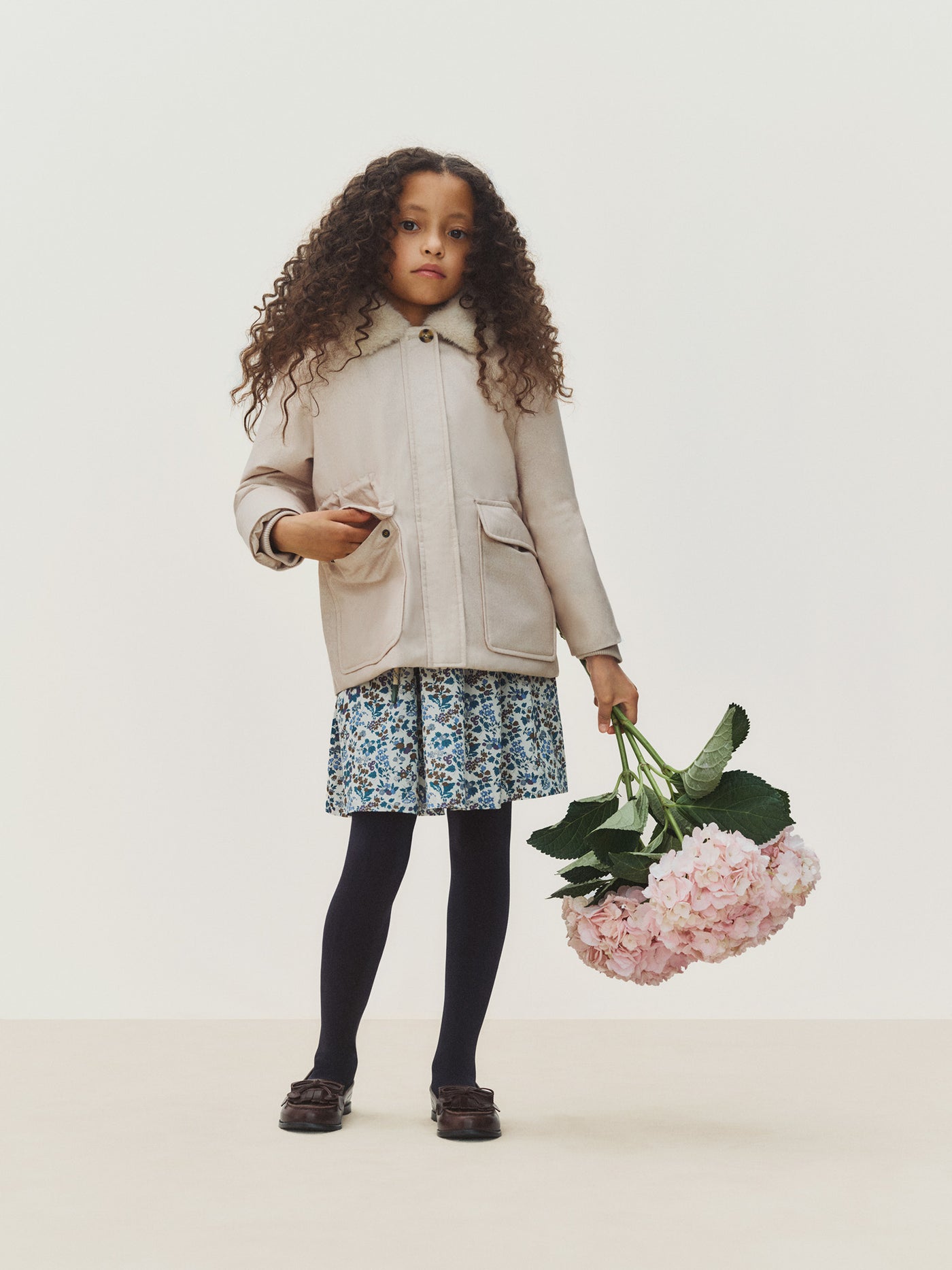 Girls’ Winter 2026 Look – Floral dress in Liberty print fabric