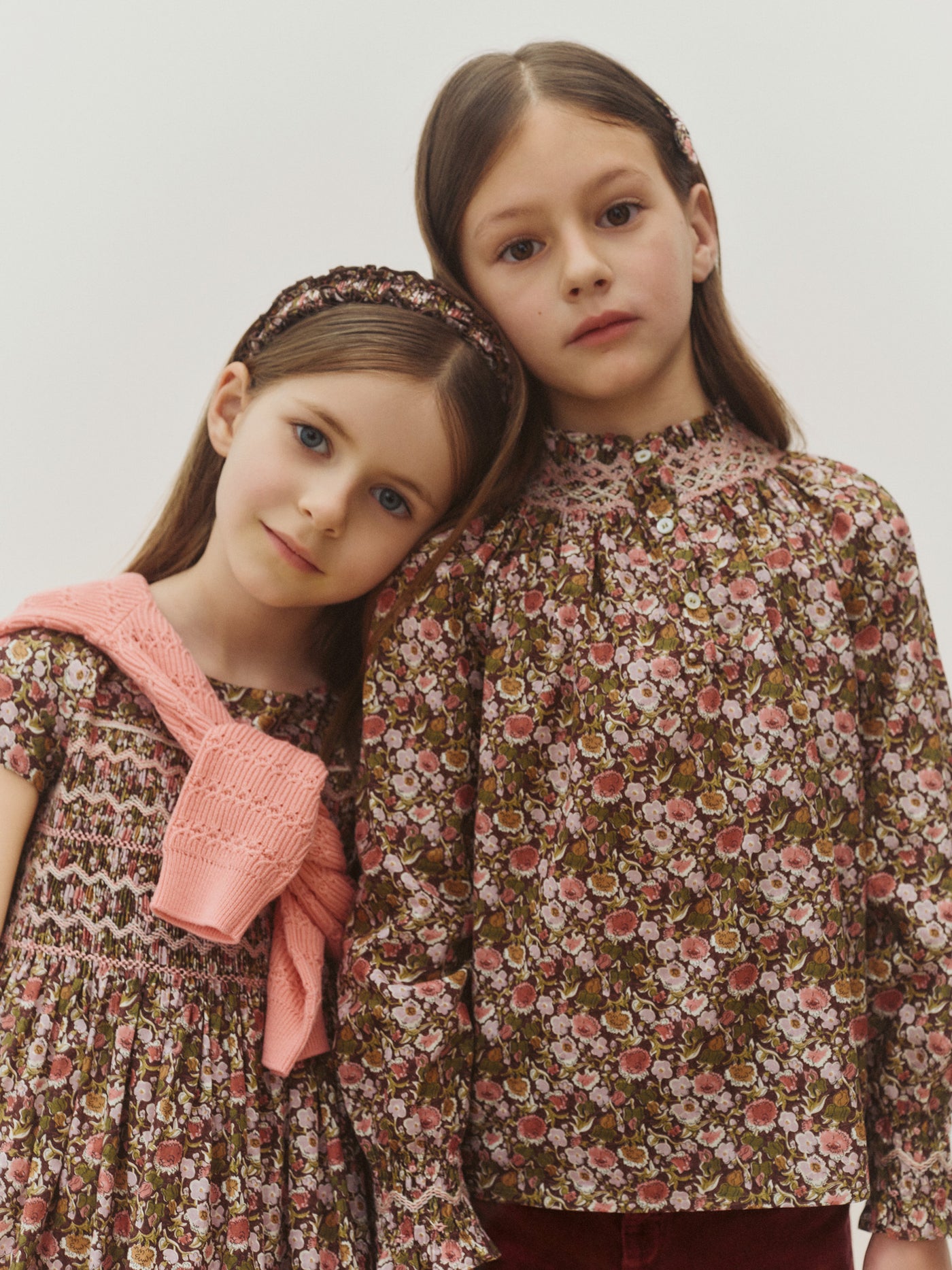 Pétale blouse in Liberty fabric smocked and hand-embroidered organic cotton