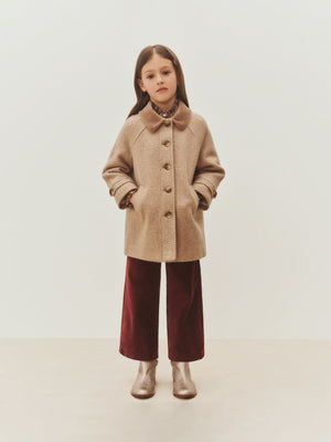 Jiba coat with velvet collar and padded lining