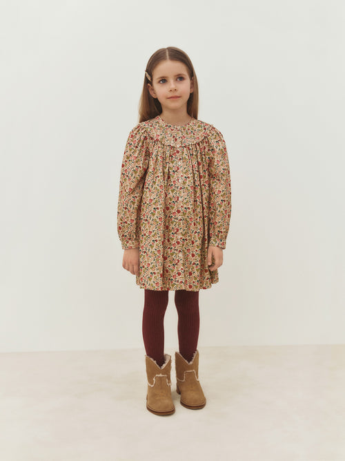 Mavis dress with a ruffled collar
