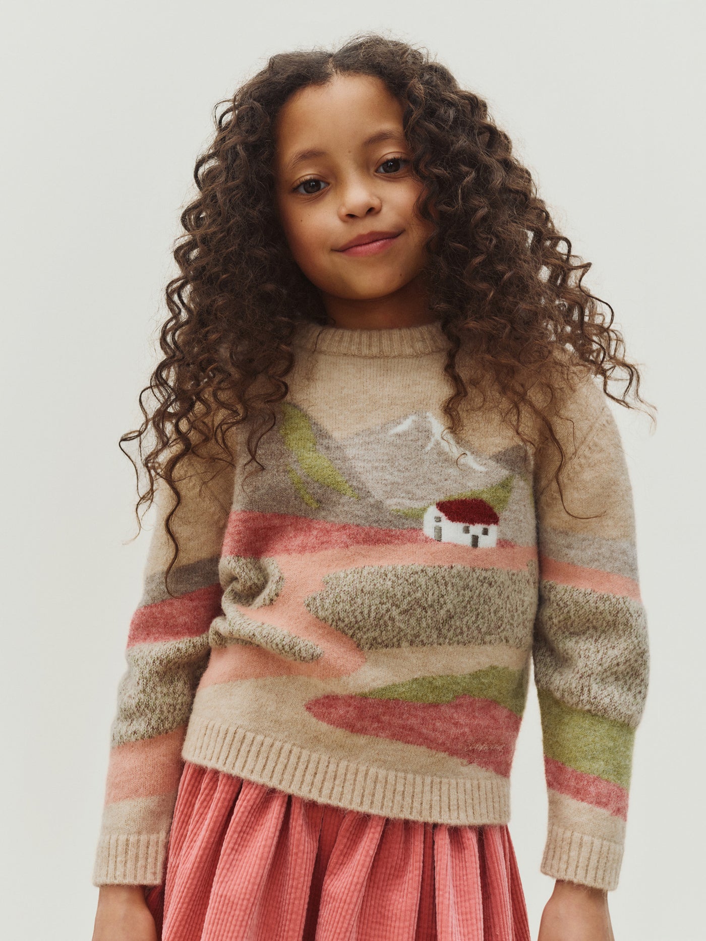 Maram jumper with mountain landscape print