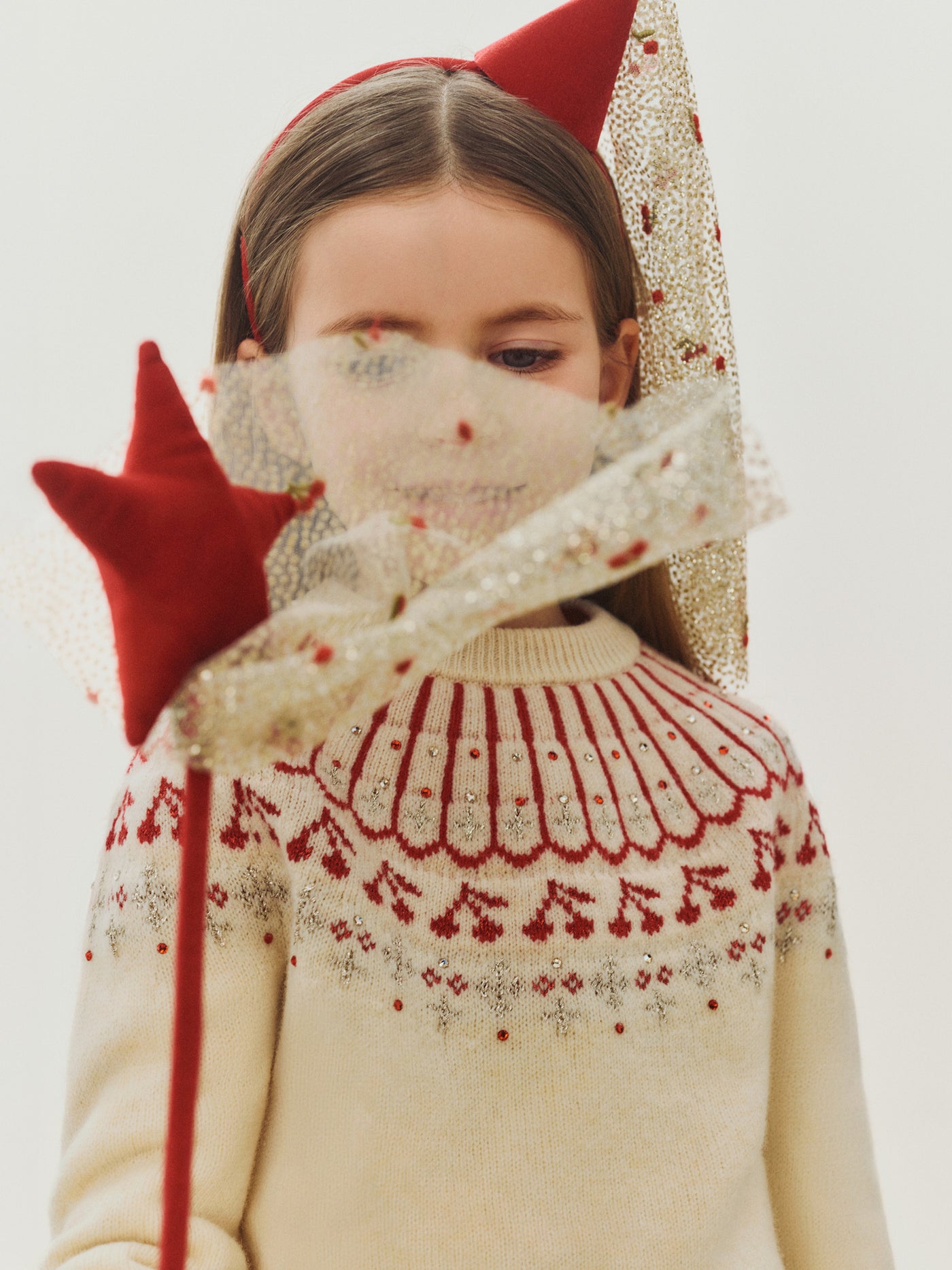 Malena embroidered jacquard wool jumper