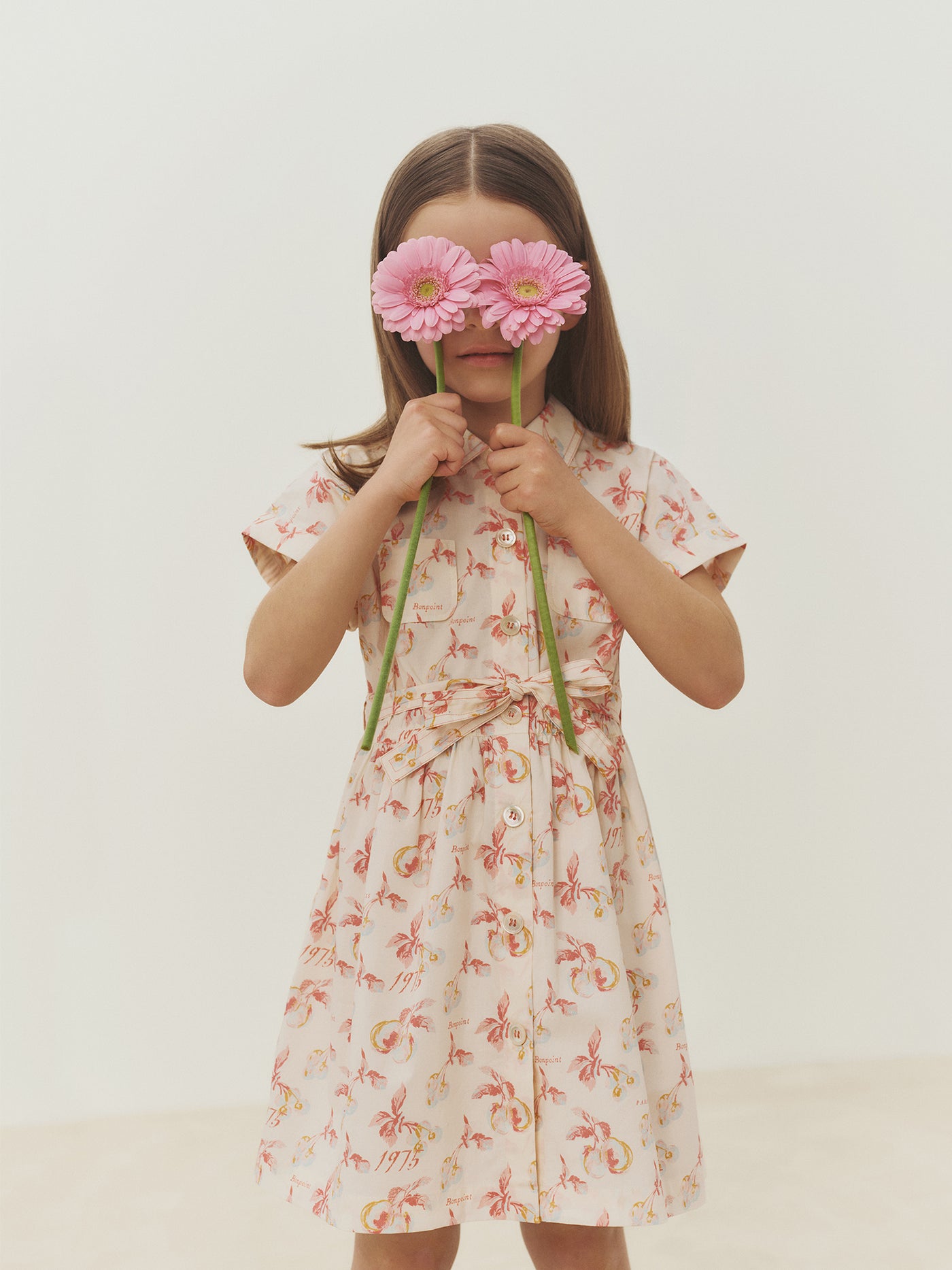 Gisèle dress with cherry print in organic cotton