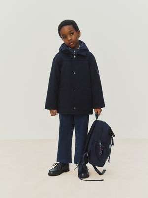 Milad bi-material zipped jacket