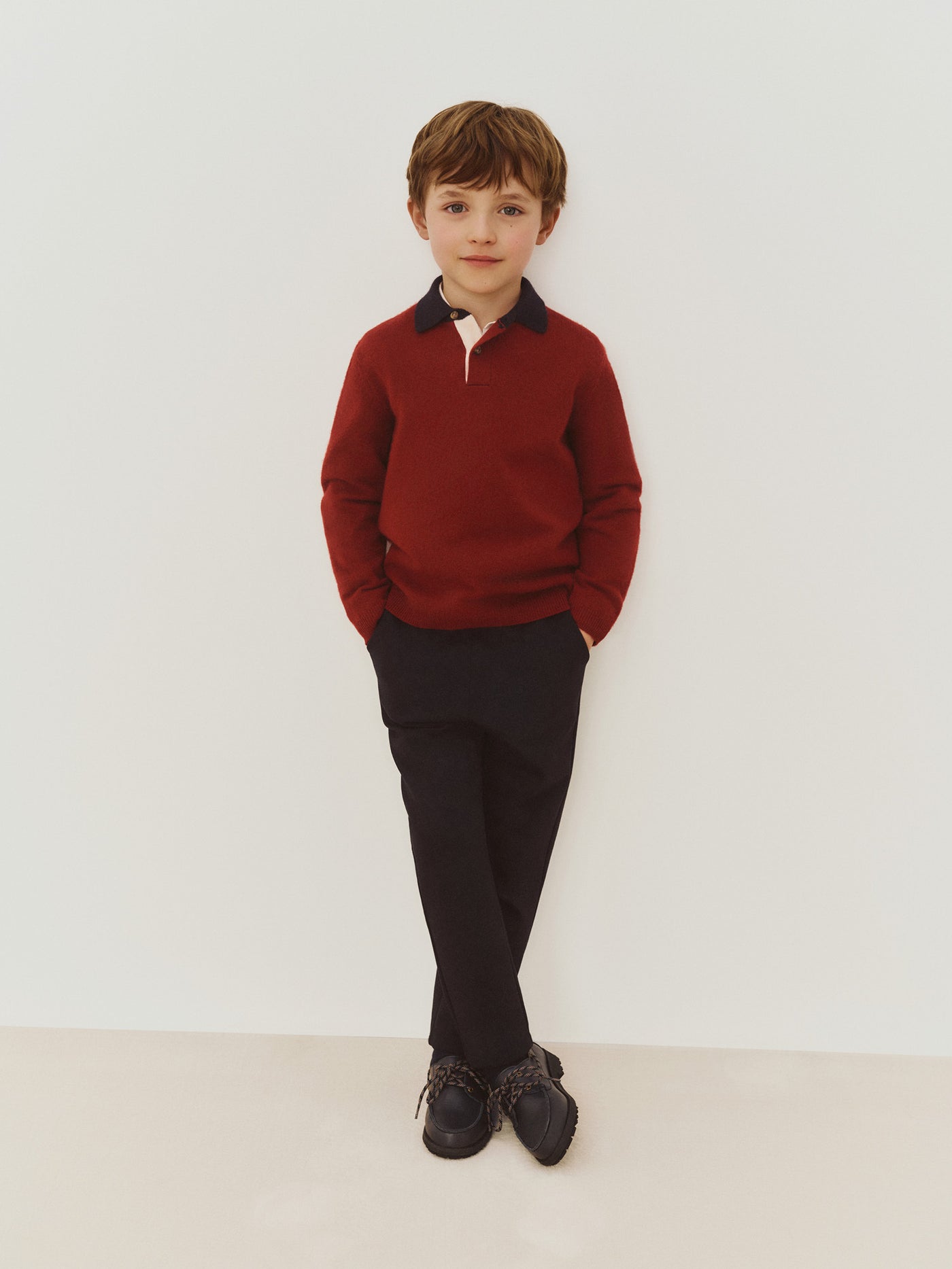Jameson polo-collar cashmere sweater