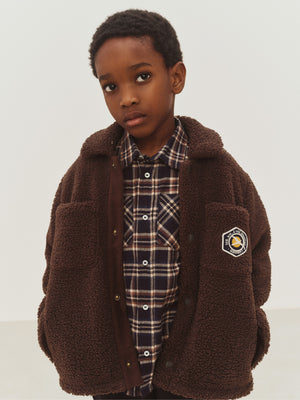 Markel cardigan in sherpa fleece