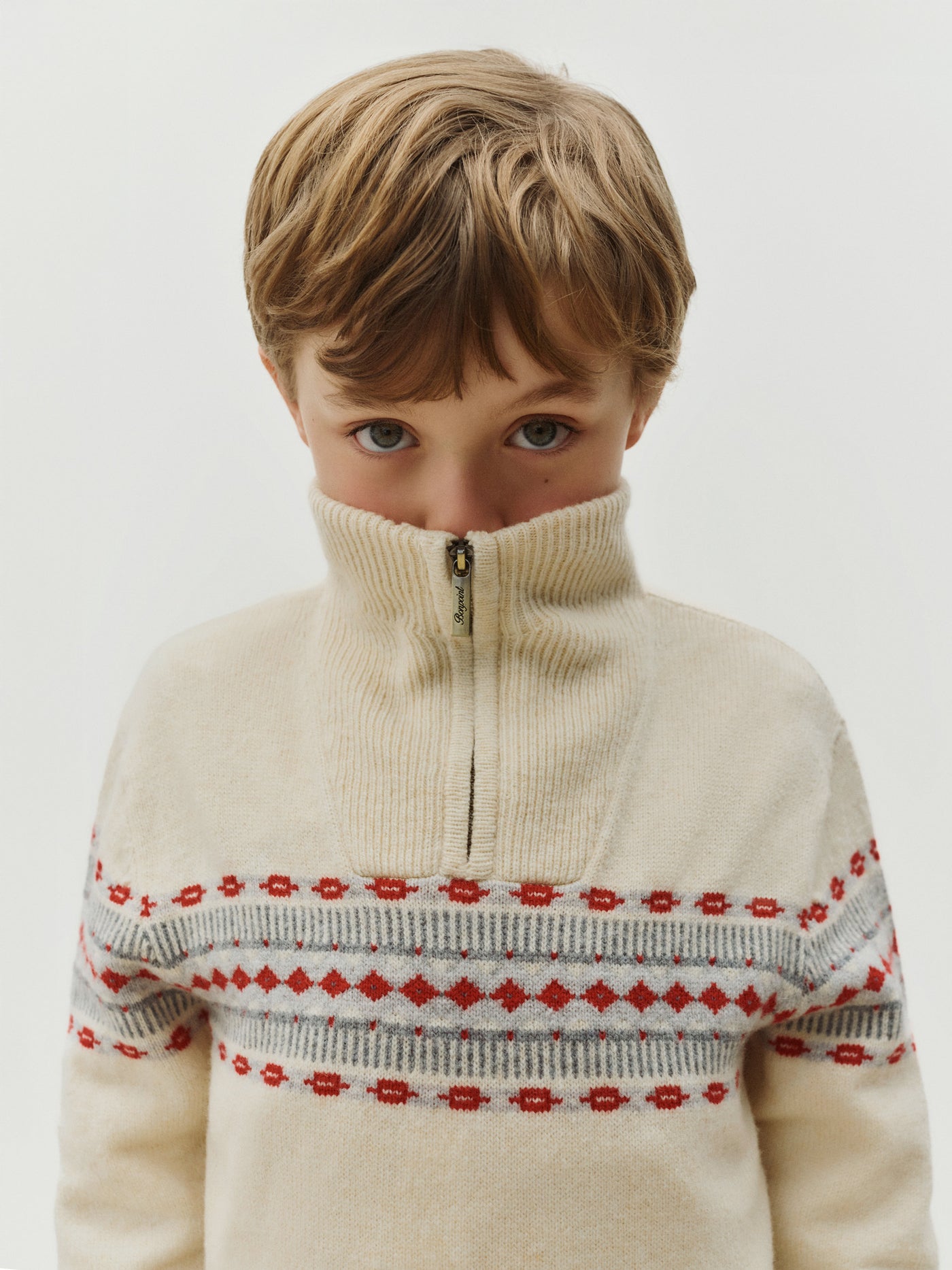Manfred embroidered jacquard wool jumper