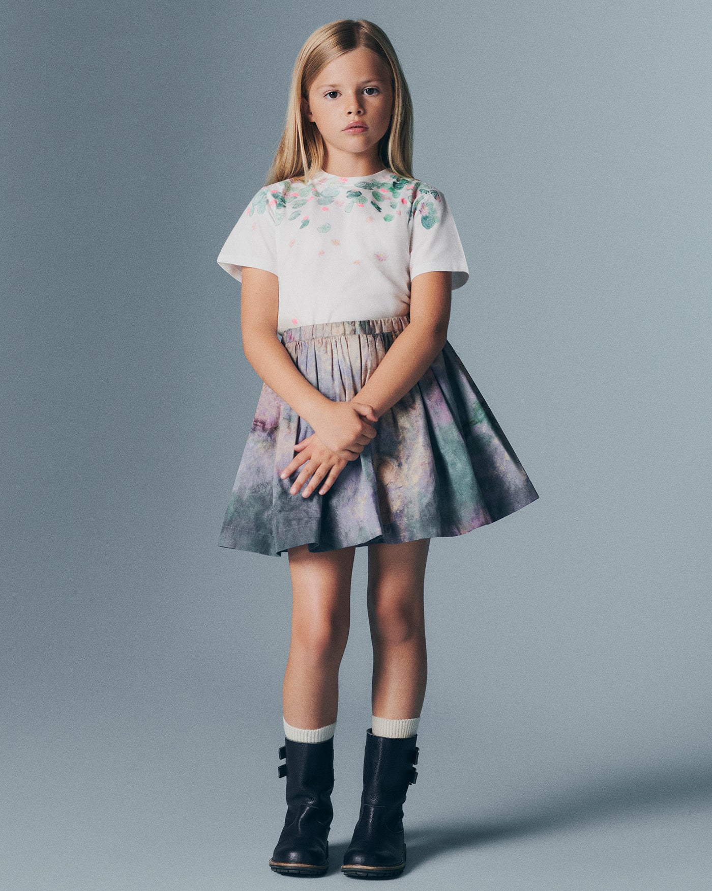 Girls' Look Bonpoint x MoMA - Printed water lily T-shirt