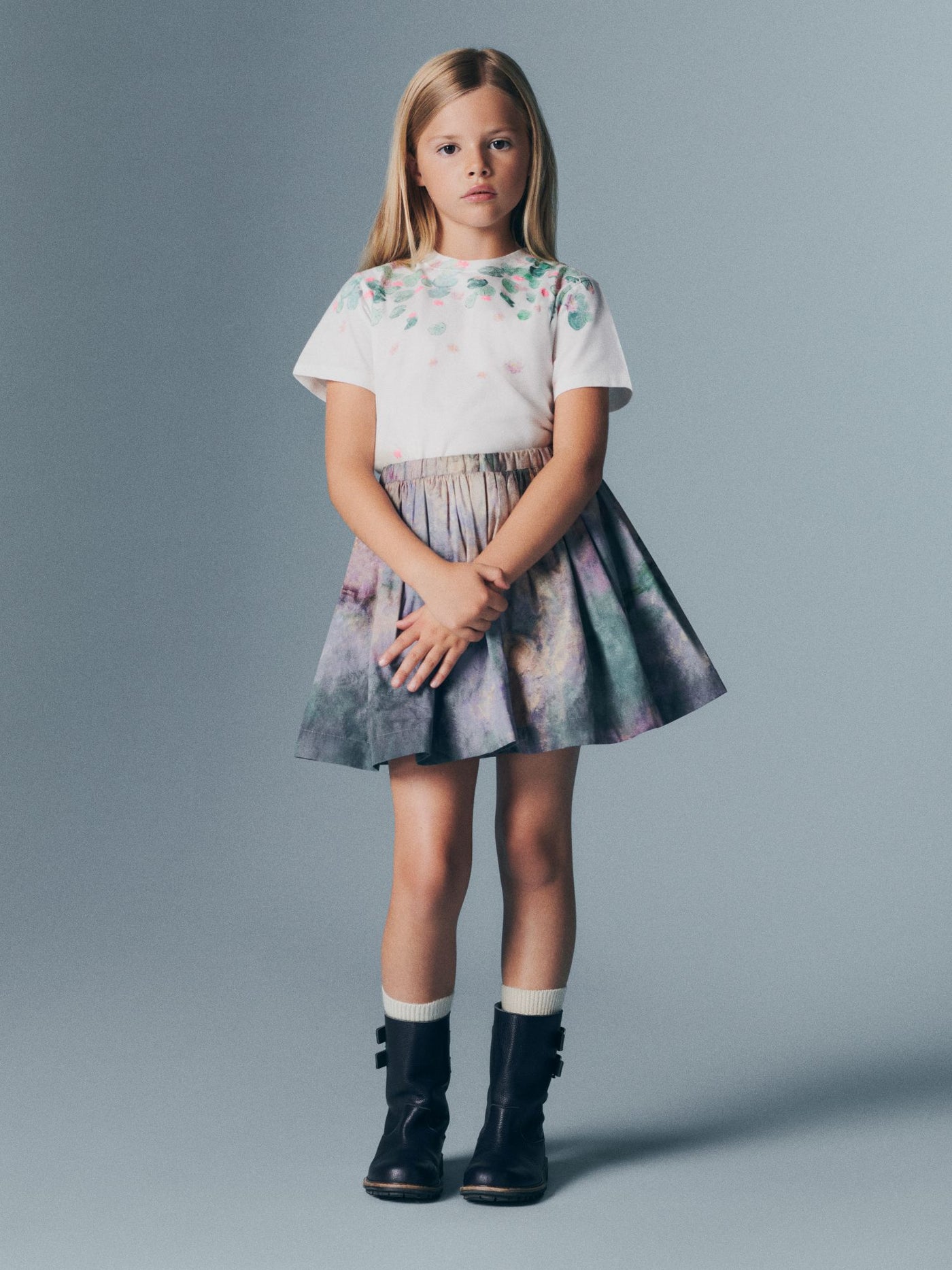 Girls' Look Bonpoint x MoMA - Printed water lily T-shirt