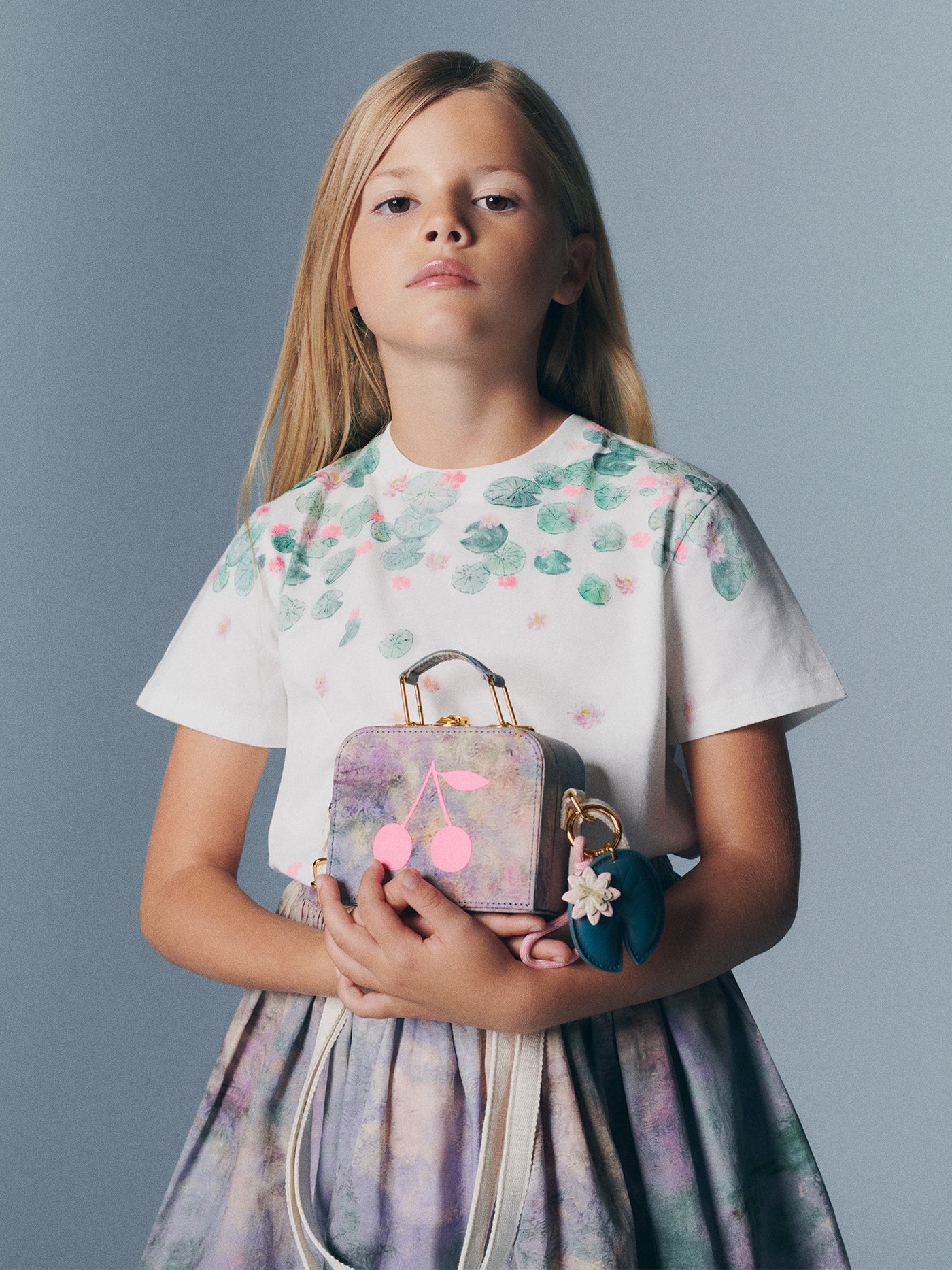 Bonpoint x MoMA Thida t-shirt with water lily print in organic cotton
