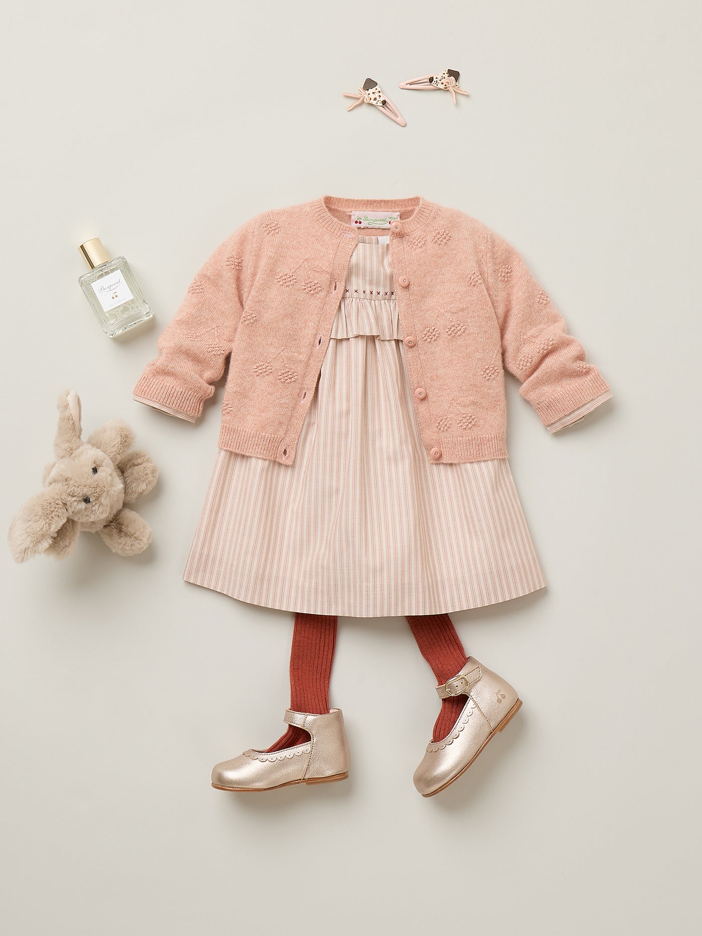 Meiki baby hand-embroidered dress in organic cotton