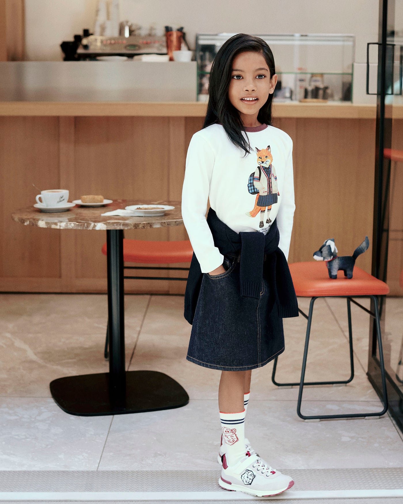 Bonpoint x Maison Kitsuné Magali t-shirt with fox print