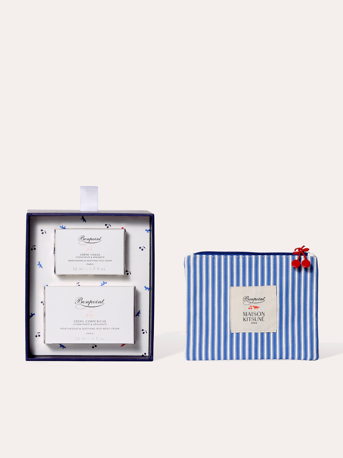 Bonpoint x Maison Kitsuné - Nourishing body cream & Moisturizing face cream Duo Set