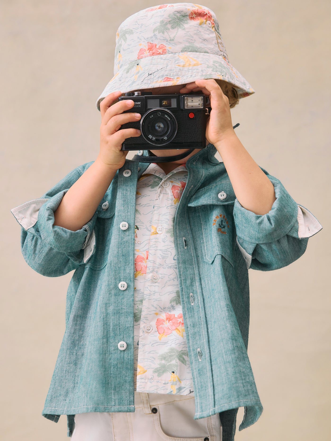 Eddy embroidered chambray shirt