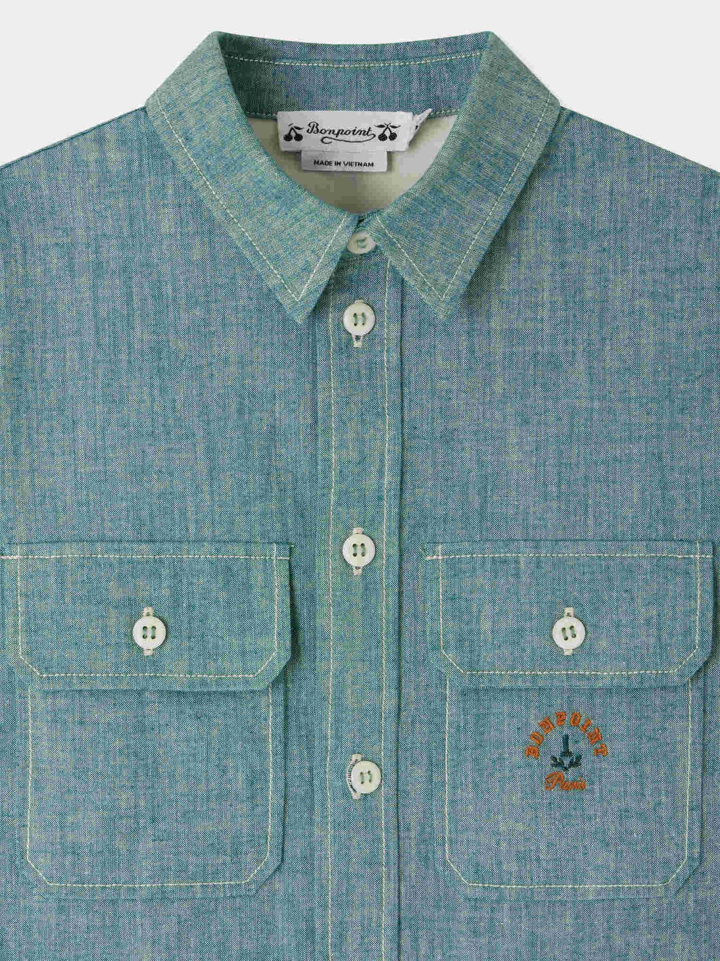 Eddy embroidered chambray shirt