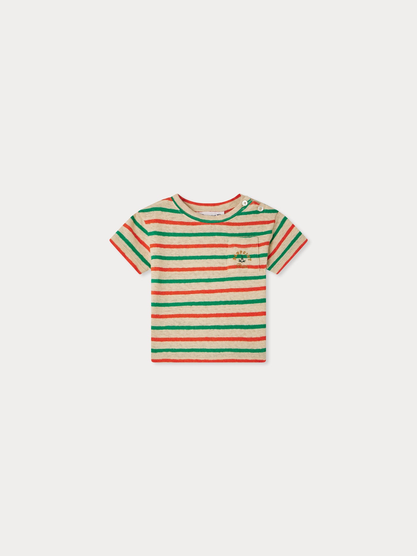 Gaye striped pocket t-shirt in organic cotton