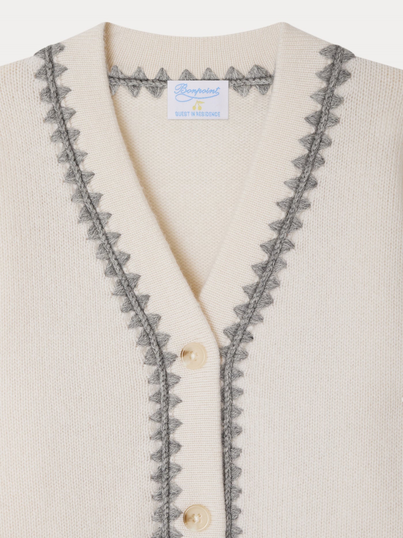 Bonpoint x Guest in Residence Lyndon cardigan with cashmere embroidery