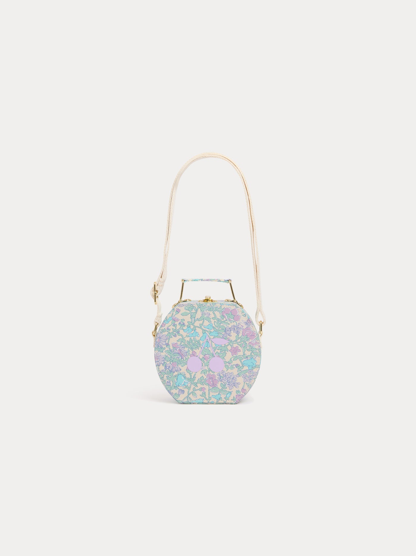 Jadore Suitcase Bag in Liberty fabric with cherry print in organic cotton